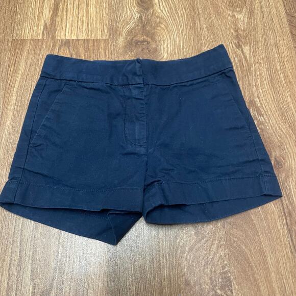 Crewcuts Girls Solid Navy Blue Cotton Chino Shorts Size 6 Adjustable Waist JCrew - Picture 1 of 5
